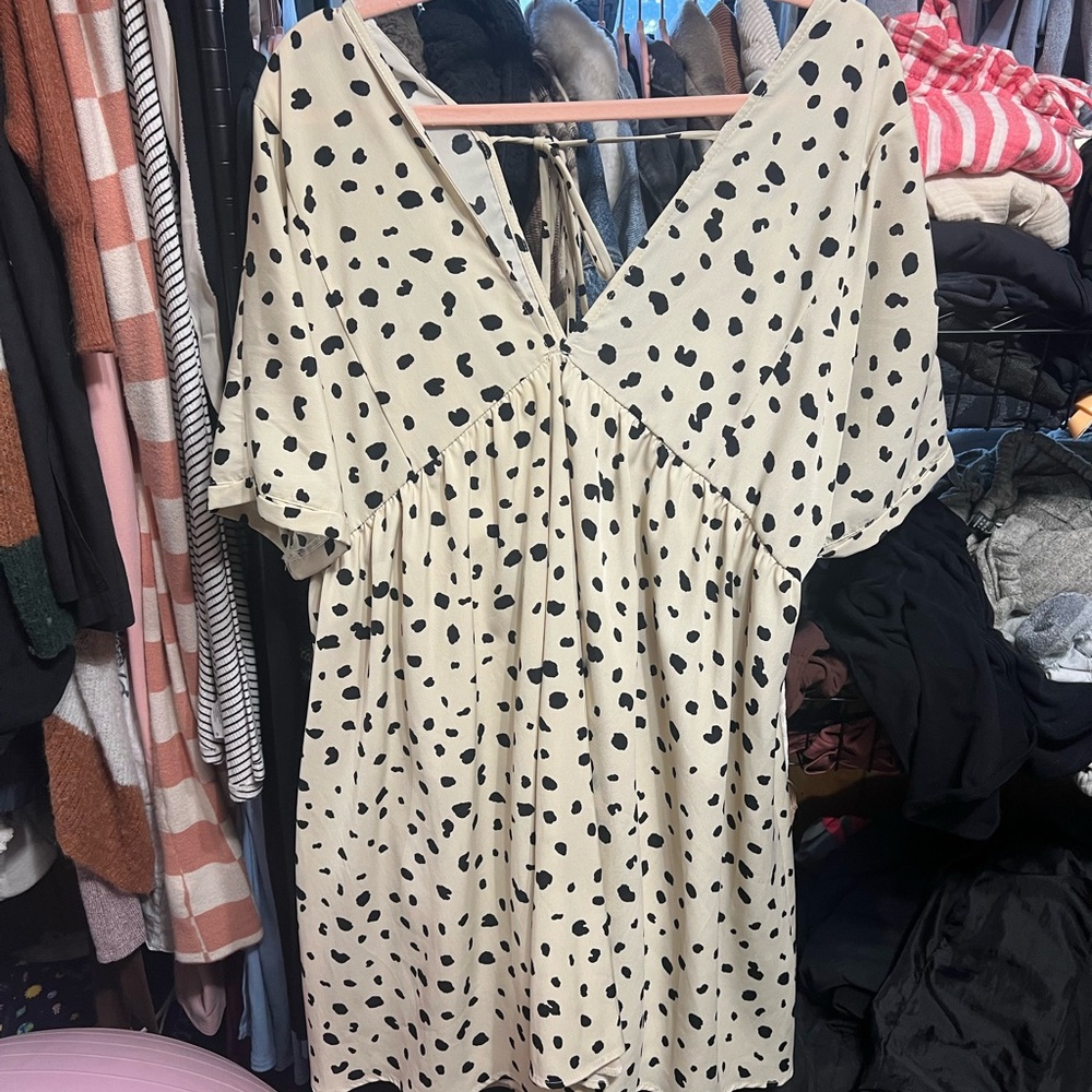 By Together Cream Flutter Sleeve Sundress